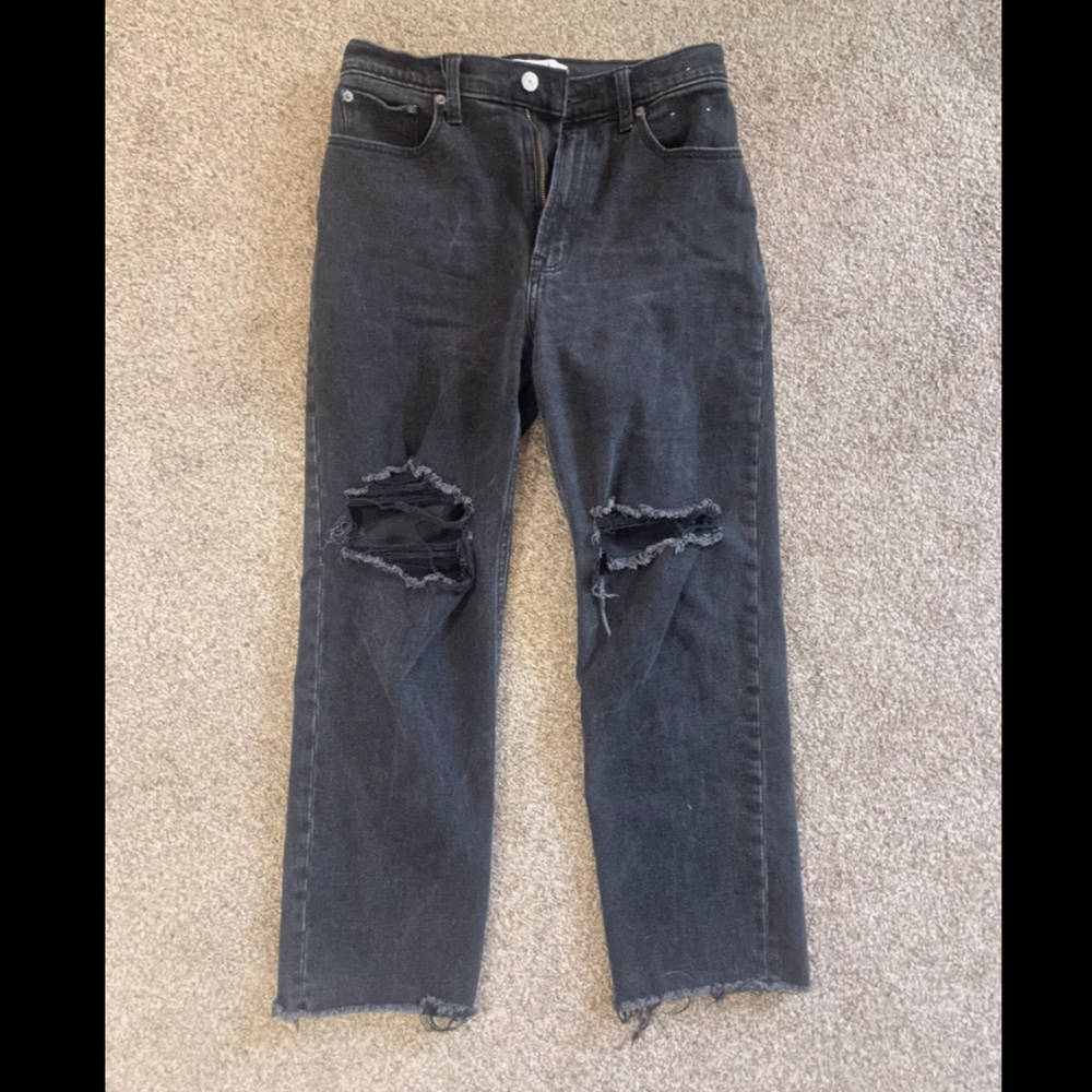 Abercrombie ripped mom jeans
